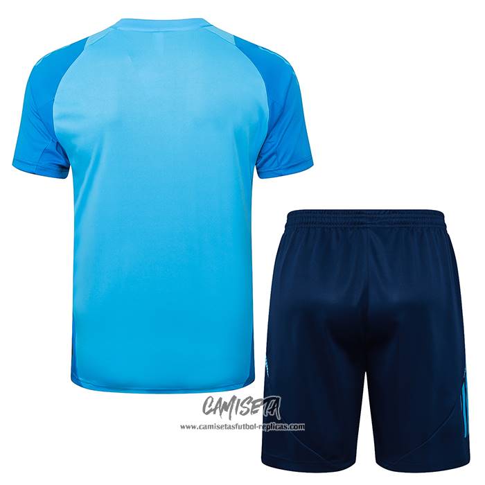 Chandal del Flamengo 2024-2025 Manga Corta Azul - Pantalon Corto